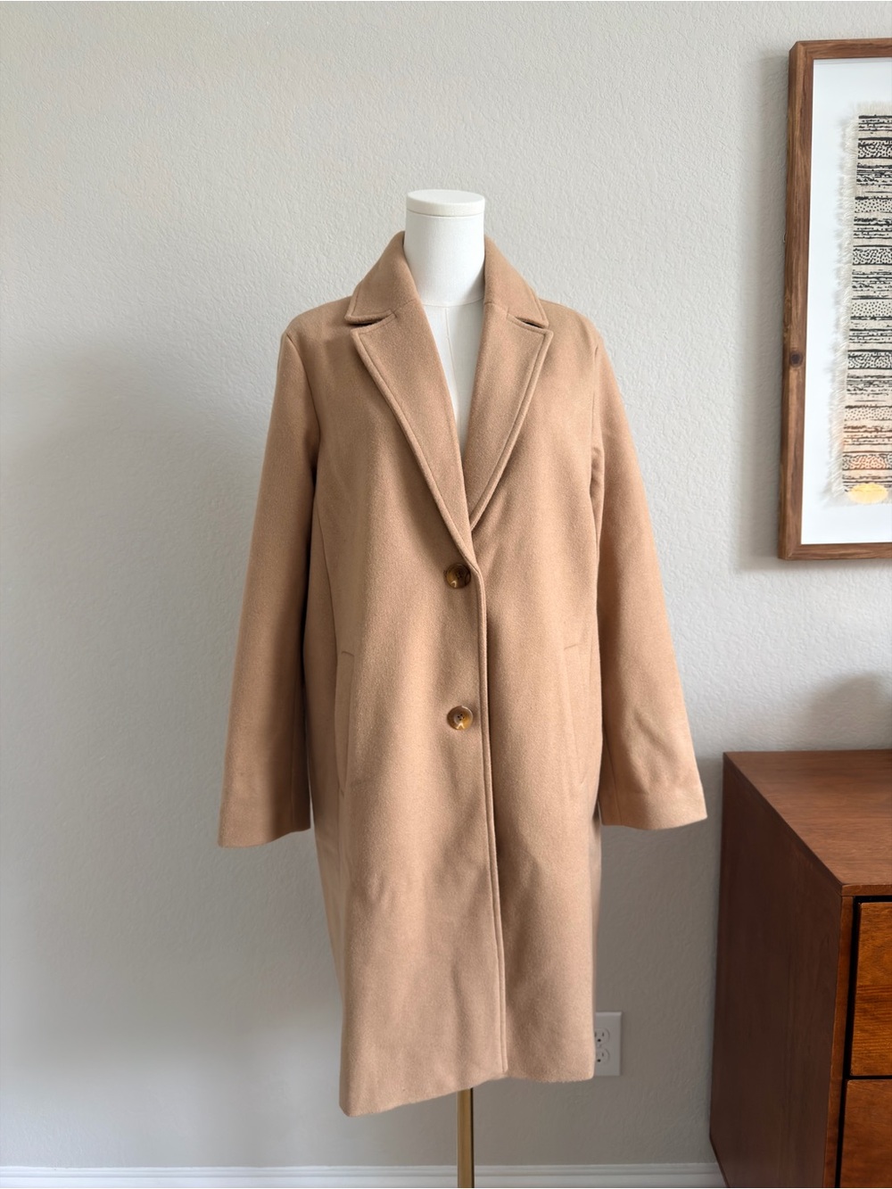 NWT GAP Camel Tailored Coat – Size Medium - Picture 2 of 12